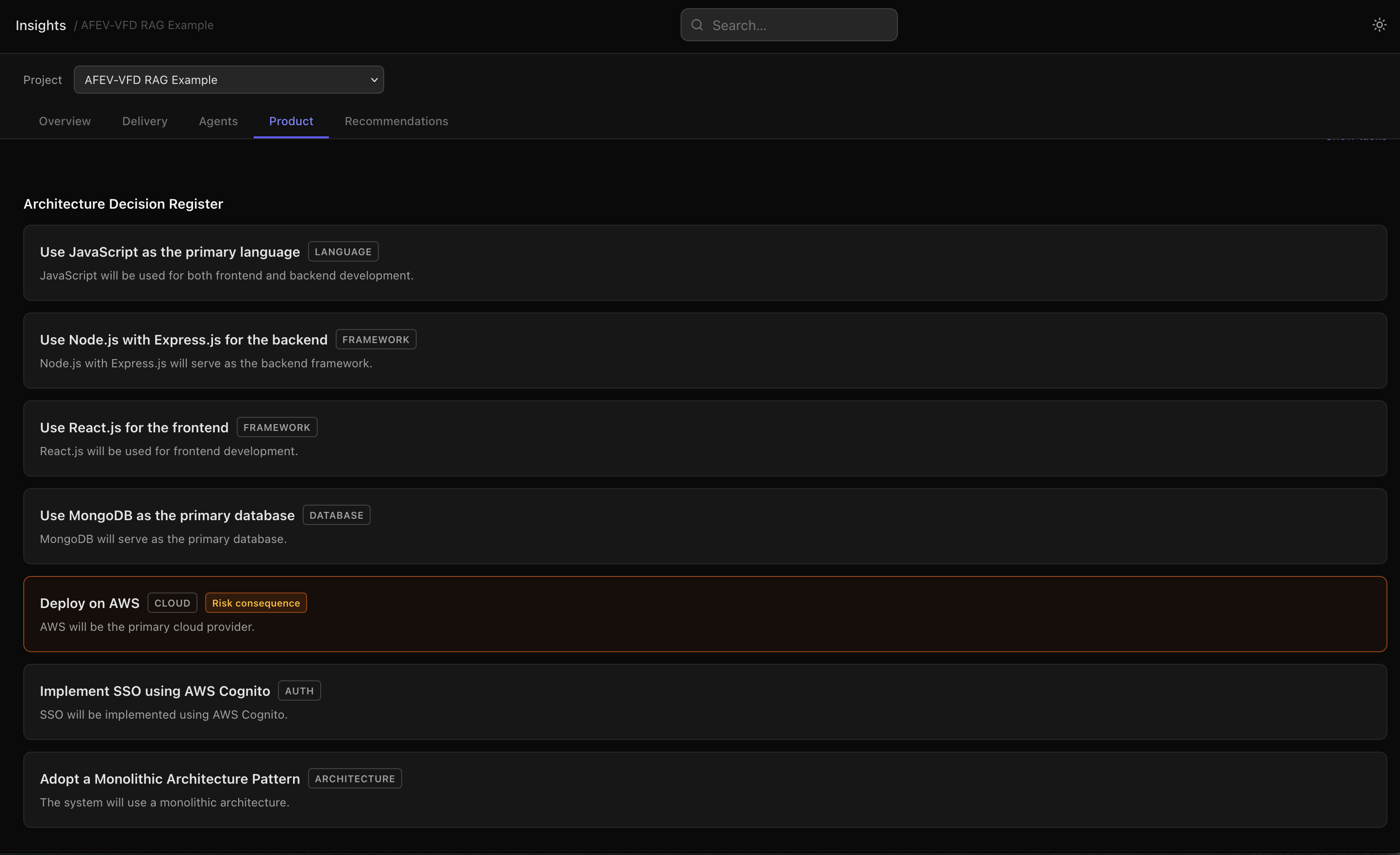 VixenWorks ADR register see all your architecture decision records with ease